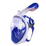 AQUA A DIVE SPORTS Snorkel Mask, Full Face Diving Mask, Panoramic Seaview 180° Scuba Mask Anti-Fog Anti-Leak Snorkeling Technology, See More Water World Larger Viewing Area