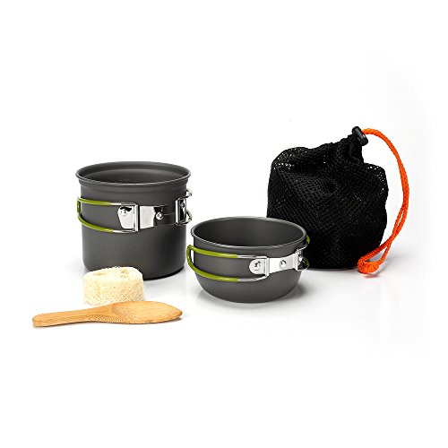 Camping cookware set, maleden lightweight compact durab…