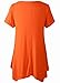 LARACE Womens Swing Tunic Tops Loose Fit Comfy Flattering T Shirt(Orange 1X)