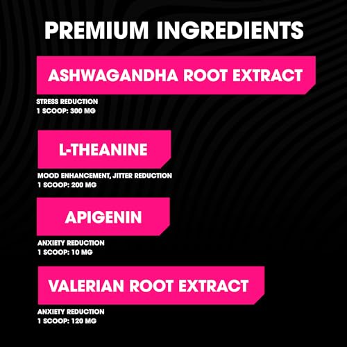 ADVANCED SLEEP – MAGNESIUM SLEEP SUPPLEMENT WITH ASHWAGANDHA AND L-THEANINE – VEGAN, SUGAR FREE, LOW CARB SLEEP DRINK MIX – MELATONIN FREE SLEEP AID (CHAMOMILE)