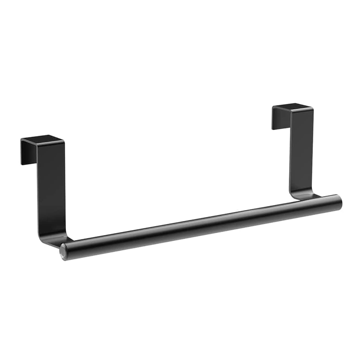 23 cm Cupboard Door Towel Rail, No Drilling Towel Holder Door Hanging, Tea Towel Hanger for Kitchen, Tea Towel Rack Stainless Steel for Bathroom, Black