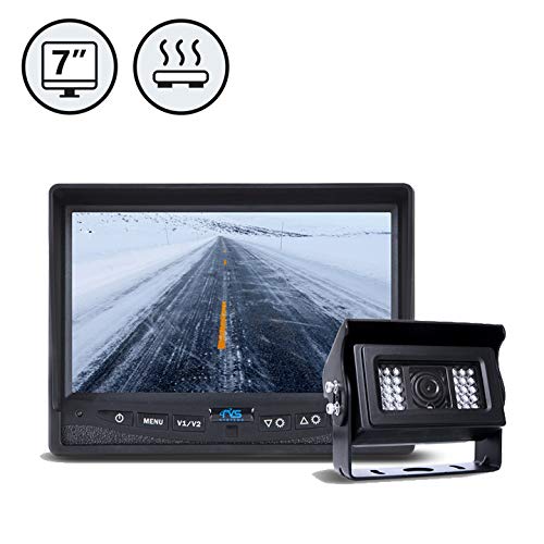 Rear View Safety RVS-770812N Heated Backup Camera System for Snow Plows, Snow Cats, Salters and Other Cold Environment Vehicles