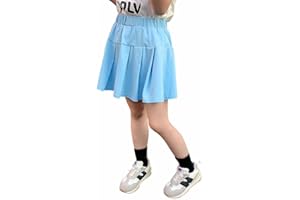 GLEAMING GRAIN Girls Athletic Skort Golf Tennis Running Skirt Solid Activewear for Toddler 2-7Years