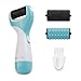 Electronic Foot File Professional Pedicure Tools Foot Care Callus Remover for Dead Hard Cracked Skin on Feet Include 2 Mineral Pumice Stone Rollers and Massage Roller Head