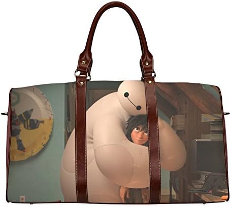Cute Big Hero 6 Custom Waterproof fabric Two-sided Printing Large Duffle Sports/Travel Bag with Shoulder Straps