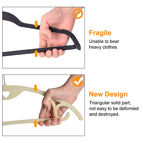 IEOKE Velvet Hangers, Clothes Hangers Non Slip Coat Hangers Ultra Thin Space Saving with Heavy Duty 360 Swivel Chrome Hook - 50 Pack - Thumbnail 7