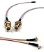 Pack of 2 RF RG316 Pigtail SMA Female Antenna Connector to MMCX Male Coaxial Cable Adapter Right Angle (4 inch (10 cm))