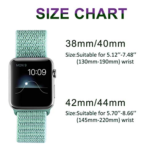 image for ATUP Compatible Apple Watch Band 38mm 40mm 42mm 44mm, Soft Breathable 