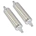 (Pack of 2) R7S Base LED Bulb J118 LED 10W 120V Dimmable Warm White 2700K Double Ended Halogen J Type Bulb Replacement 118mm (4-11/16