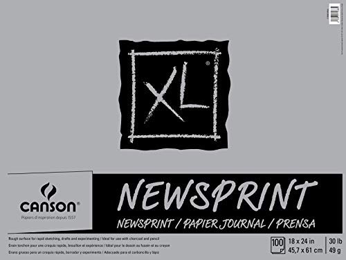 Canson Biggie Newsprint Pad - 18 x 24 Inches - 100 Sheet Pad