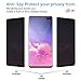 Ruiooy-Fit for Galaxy S10 Plus Privacy Screen Protector Full Adhesive Plastic Soft Film, Anti-Spy Screen, Anti-Scratch, Anti-Shock, Bubble Free, (NOT Tempered Glass)[1-Pack]
