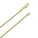 2.4mm 14k Gold Plated French Rope Chain Necklace, 20