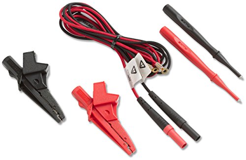 Fluke Networks LEAD-BANA-CLP Test Leads with 4 mm Banana Plugs, X-Large Alligator Clips and Test Probes for TS54, 53, 23 Test Sets