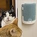 Furry Friends Collection Cat Self Groomer - Wall Corner Brush Massage Comb with Soft Rubber Bristles - Kitten Scratch Tool Grooming Toy with Catnip, Extra Brush Insert, Strong 3M Adhesive & Screws