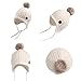 Cutegogo Christmas Crochet Baby Beanie Earflaps Little Girl Boy Knit Infant Hats Winter Warm Cap Lined Polyester Santa (White, M)
