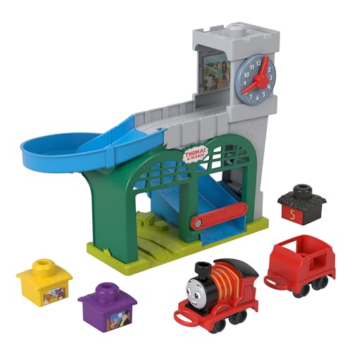 Thomas & Friends Thomas und seine Freunde Spielzeug für Kleinkinder My First? Bahnhof von Knapford mit Stapel- und Wackelfracht für Kinder ab 18 Monaten, HXW24, HXW24
