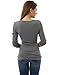 PattyBoutik Mama Cowl Neck Buttons Maternity Tunic Top (Heather Gray Medium)