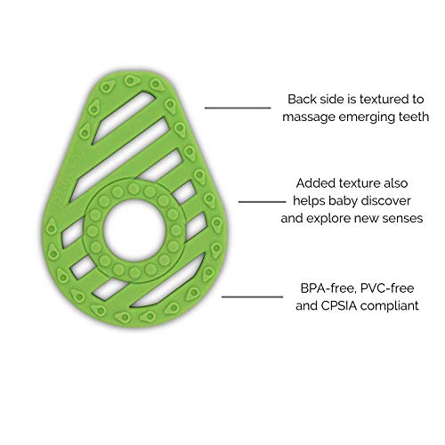 image for Itzy Ritzy Silicone Baby Teether - BPA-Free Infant Teether with Easy-t