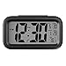 Helect H1040 Alarm Clock, Electronic Digital Morning Clock with Large LCD, Backlight, Calendar and Temperature, Black