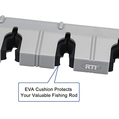 Lixada Rutenhalter Rod Rack An der Wand befestigter Angelrutenhalter für 6 Angelruten – Bild 5