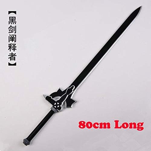 Fallhuoz 1:1 Sword Art Online 80cm Sao Asuna Action Figure Kirigaya Kazuto Elucidator Cosplay Sword Pu Foam Kids Toy