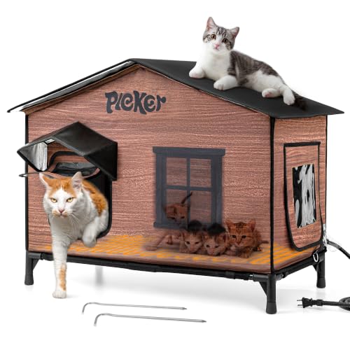 PLEKER XXL Heated Outdoor Cat House