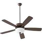 Quorum 4525-286 Ovation 52" Ceiling Fan with LED Lights, Oiled Bronze