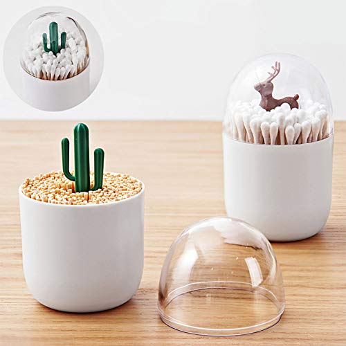 Lanlan Swab Storage Box Cotton Swab Holder Organizer, Dustproof Table Decorative Toothpick Cotton Swab Storage Box Animal Camel - Thumbnail 2