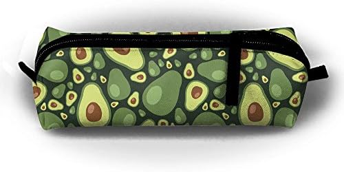 Watercream Avocado Pattern Student Pen Pencil Case Stationery Pouch Coin Purse Makeup Bags Office Storage Organizer