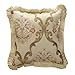 Chic Home Aubrey King Size Comforter Set with Bed Skirt, Shams and 3 Decorative Pillows - Jacquard Bed Comforter King with Hypoallergenic Fill (Beige)