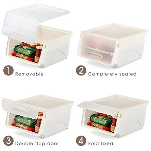 2 Stackable+Storage+EZOWare+Plastic+Containers