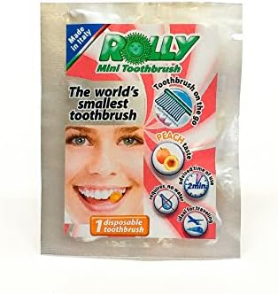 Rolly disposable toothbrush. Peach aroma. 50 individually packed sachets. RB1102