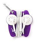 Grapperz Earbud Holder / Protector / Cord Wrap - purple