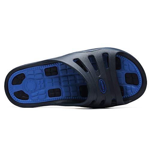 Raydem Men's Slide Sandals with Arch Support for Shower Pool Beach