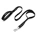 2 Handle Nylon Dog Leash by Luckyandco, 4 Feet Long Padded Handle Nylon Lead for Medium and Large Dogs Daily Walking & Training, Black