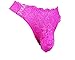 aishani Men's Silky Lace Thong Pouch Panties Briefs Bikini Underwear,M Rose Pink
