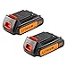 2Pack DSANKE LBXR20 3500mAh Replacement for Black and Decker 20V Lithium Battery Max LB20 LBX20 LST220 LBXR2020-OPE LBXR20B-2 LB2X4020 Cordless Tool Battery