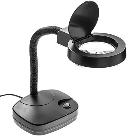 Avotree Table Magnifier 3.5x Lamp with Fluorescent Light, Black