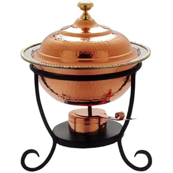 Old Dutch International 3-Qt. Round Copper Chafing Dish