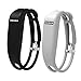 Vetoo Replacement Bands for Fitbit Flex,Hollowed Silicone Bracelet Wristband Accessory,Pack of 2,black+light gray