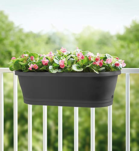 Elho Corsica Easy Balcony - Übertopf - Anthrazit - Draußen & Balkon - L 58.5 x W 24.5 x H 20.2 cm – Bild 8