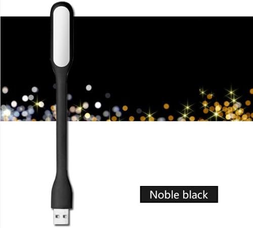 Superassure Computer USB Mini LED USB Notebook PC Laptop Keyboard Outdoor Energy Saving Gift Night Reading lamp Adjustment Angle Light and Flexible LED Light(Black)