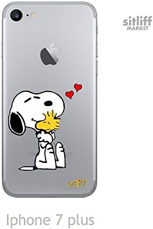 Transparent Case Snoopy for iPhone 6/6s, iPhone 6plus, iPhone 7 case and iPhone 7 plus case (Transparancy/Hearts Iphone 7 plus)