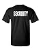 The Goozler Security Silkscreen Front & Back Black T-Shirt 3XL
