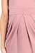 LaClef Womens Front Pleat Knee Length Midi Maternity Dress (X-Large, Mauve)