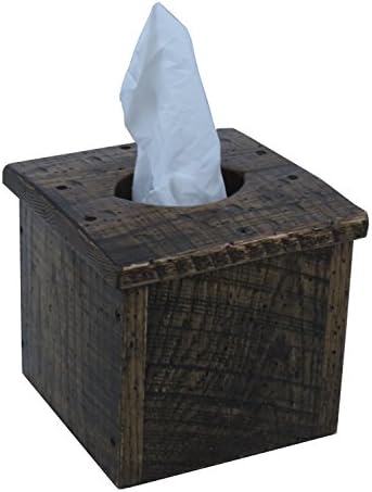 Hickory Mountain Furniture Distressed Oak Square Tissue Box Cover