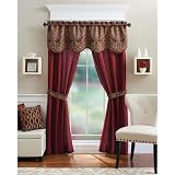 GoodGram 5 Piece Window Set, 54 x 84-Inches, Brick