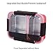Bento Box 2 Compartments Stainless Steel Lunch Box for Adults and Kids, Portion Control Lunch Containers Leakproof, BPA Free - Watermelon Red