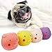 Pig Latex Puppy Toy Soft Rubber Dog Squeaky Toy Squeaky Dog Balls Funny Dog Toys for Puppy Small Pets Dogs 4PCS/Set