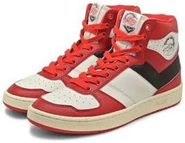 Amazon Pony ポニー スニーカー City Wings Hi Survival Leather ハイカット シューズ 靴 メンズ レザー 天然皮革 Us9 27 0cm ブラック レッド Pony スニーカー